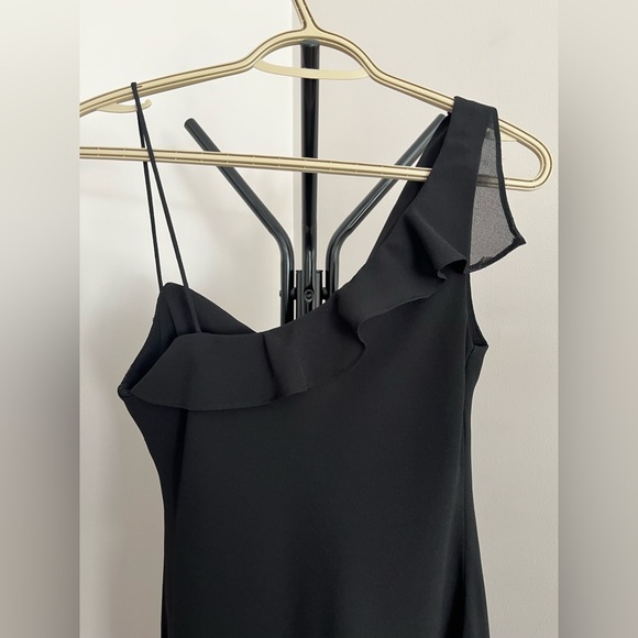 🍂HOST PICK!🍂Women’s LORI ANN Little Black Dress Y2K Fashion Black Asymmetrical - Picture 5 of 10